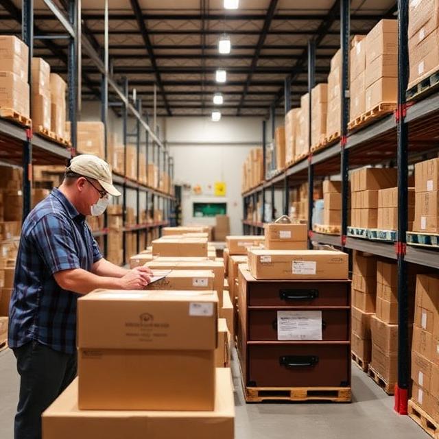 Returns handling workflow with inspection, repackaging, and restocking